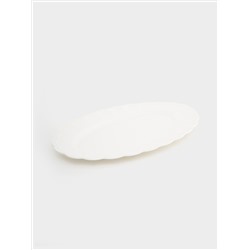 Блюдо, 36x23 см, овальное, белое, Elite