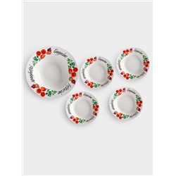 Набор тарелок, 5 шт, фарфор P, Травы