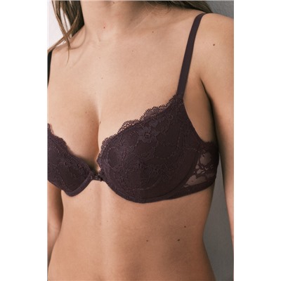 Sujetador push up encaje morado GORGEOUS