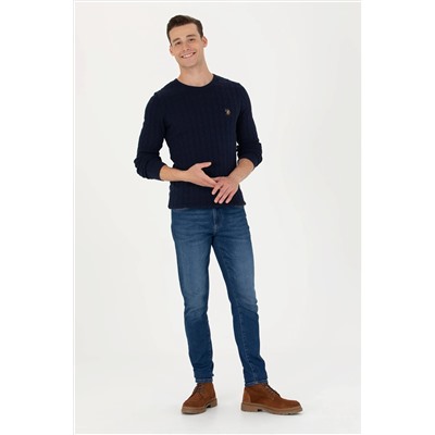 Erkek Lacivert Basic Kazak