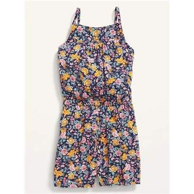 Sleeveless Printed Romper for Girls
