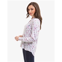 LONG SLEEVE PRINTED WOVEN SHIRT