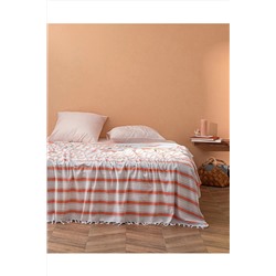 Madame Coco Violette Çift Kişilik Yıkamalı Pike - Turuncu PYI-02-8682116274333