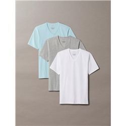 Cotton Stretch Blend 3-Pack Slim Fit V-Neck T-Shirt