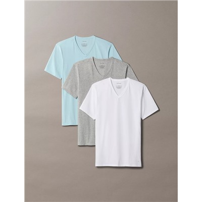 Cotton Stretch Blend 3-Pack Slim Fit V-Neck T-Shirt