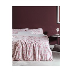 Madame Coco Point Çift Kişilik Baskılı Saten Nevresim Takımı - Pudra 1KNTCC0646103-8682116681322