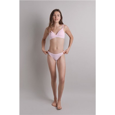 Sujetador triangular relleno fijo rosa