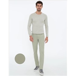 Su Yeşili Slim Fit Kanvas Pantolon