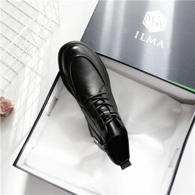 Женские кожаные ботинки на шнуровке