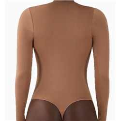 Бесшовное боди-футболка с длинным рукавом