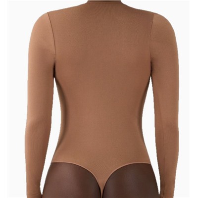 Бесшовное боди-футболка с длинным рукавом
