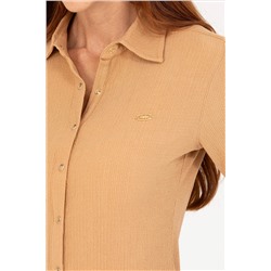 Kadın Camel Örme Gömlek