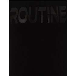 Siyah Slim Fit Baskılı Bisiklet Yaka Tişört