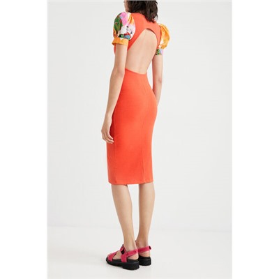 Vestido midi escote espalda