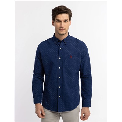 DOT PRINT LONG SLEEVE OXFORD SHIRT