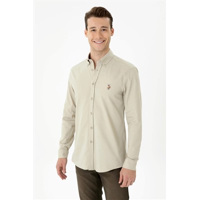 Erkek Taş Uzun Kollu Gömlek