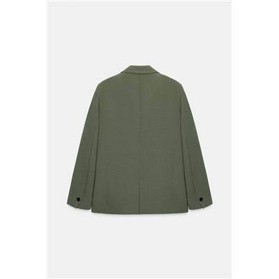 STRAIGHT BLAZER WITH SHOULDER PADS