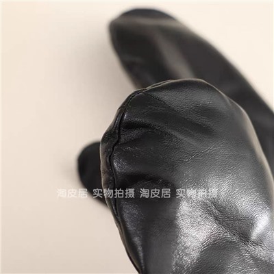 Женские кожаные варежки  Mango*