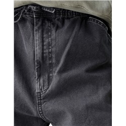 Faded-effect skater cargo trousers