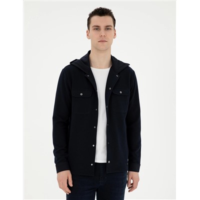 Siyah Regular Fit Örme Hırka
