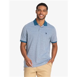 JACQUARD BIRDSEYE PIQUE POLO SHIRT