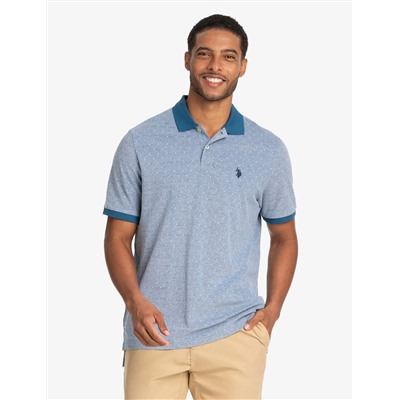 JACQUARD BIRDSEYE PIQUE POLO SHIRT