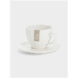 Чашка с блюдцем, 120 мл, Perle
