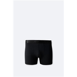 Avva Erkek Siyah Düz Basic Soft Touch Tekli Boxer B009537