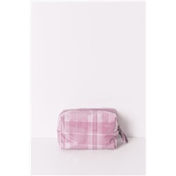 Neceser mediano estampado cuadros rosa