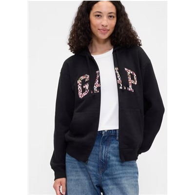 Relaxed Gap Logo Zip Hoodie