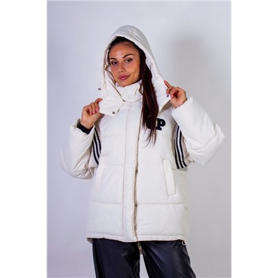 Стильная куртка с капюшоном Оверсайз Евро-зима, демисезон арт.2309