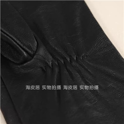 Высокие женские кожаные перчатки с текстурой под крокодила  Mang*o 🤍