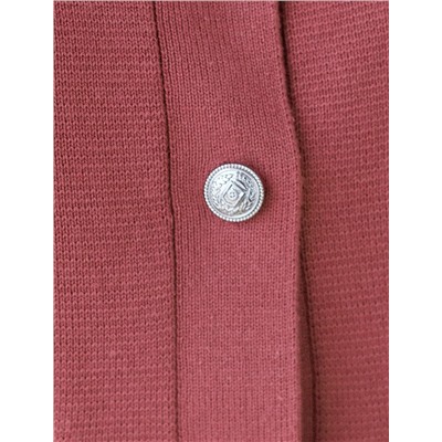 Кардиган c коротким рукавом вязаный из хлопка с акрилом