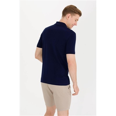 Erkek Lacivert Basic Polo Yaka Tişört