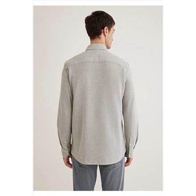 Mavi Dokulu Gömlek Slim Fit / Dar Kesim 0211524-86961