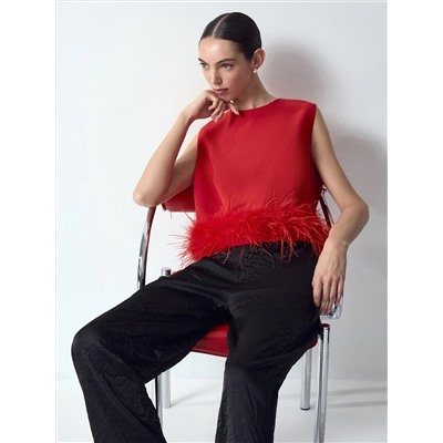 Топ с перьями, B3176/redswan