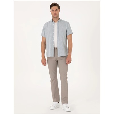 Taş Regular Fit Beli Lastikli Kanvas Pantolon