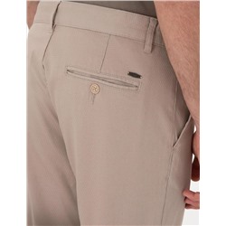 Bej Slim Fit Kanvas Pantolon