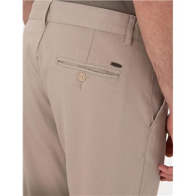 Bej Slim Fit Kanvas Pantolon