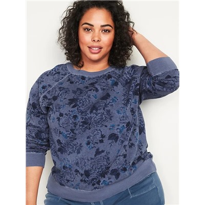 Vintage Crew-Neck Plus-Size Sweatshirt