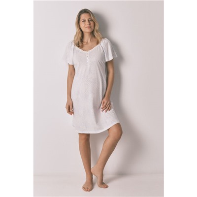 Camisón "maternity" algodón azul volante