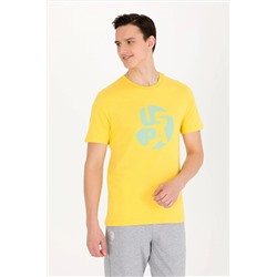 Erkek Koyu Sarı Bisiklet Yaka Tişört