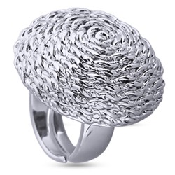 Кольцо Релакс (покрытие родий) 3см, Есть комплект