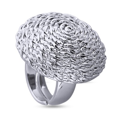 Кольцо Релакс (покрытие родий) 3см, Есть комплект