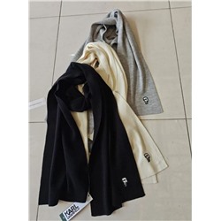 Теплый вязаный шарф с рисунком КАР*Л 😎