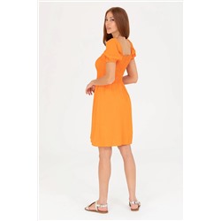 Kadın Turuncu Dokuma Elbise