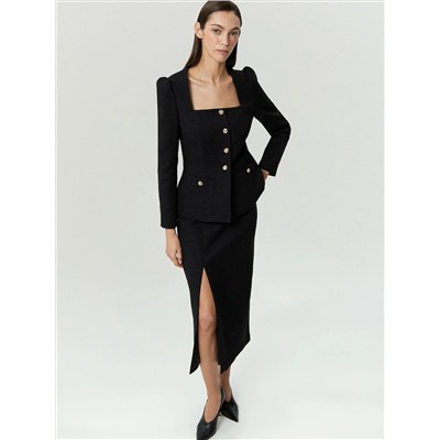 Юбка-карандаш миди из твида, S1069/camadi