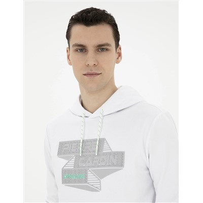 Beyaz Regular Fit Sweatshirt