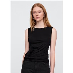 Asymmetrical Ruched Tank Top