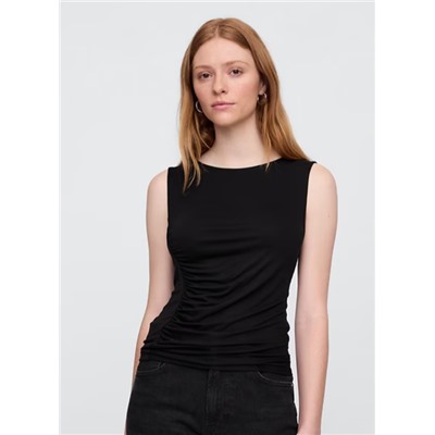 Asymmetrical Ruched Tank Top